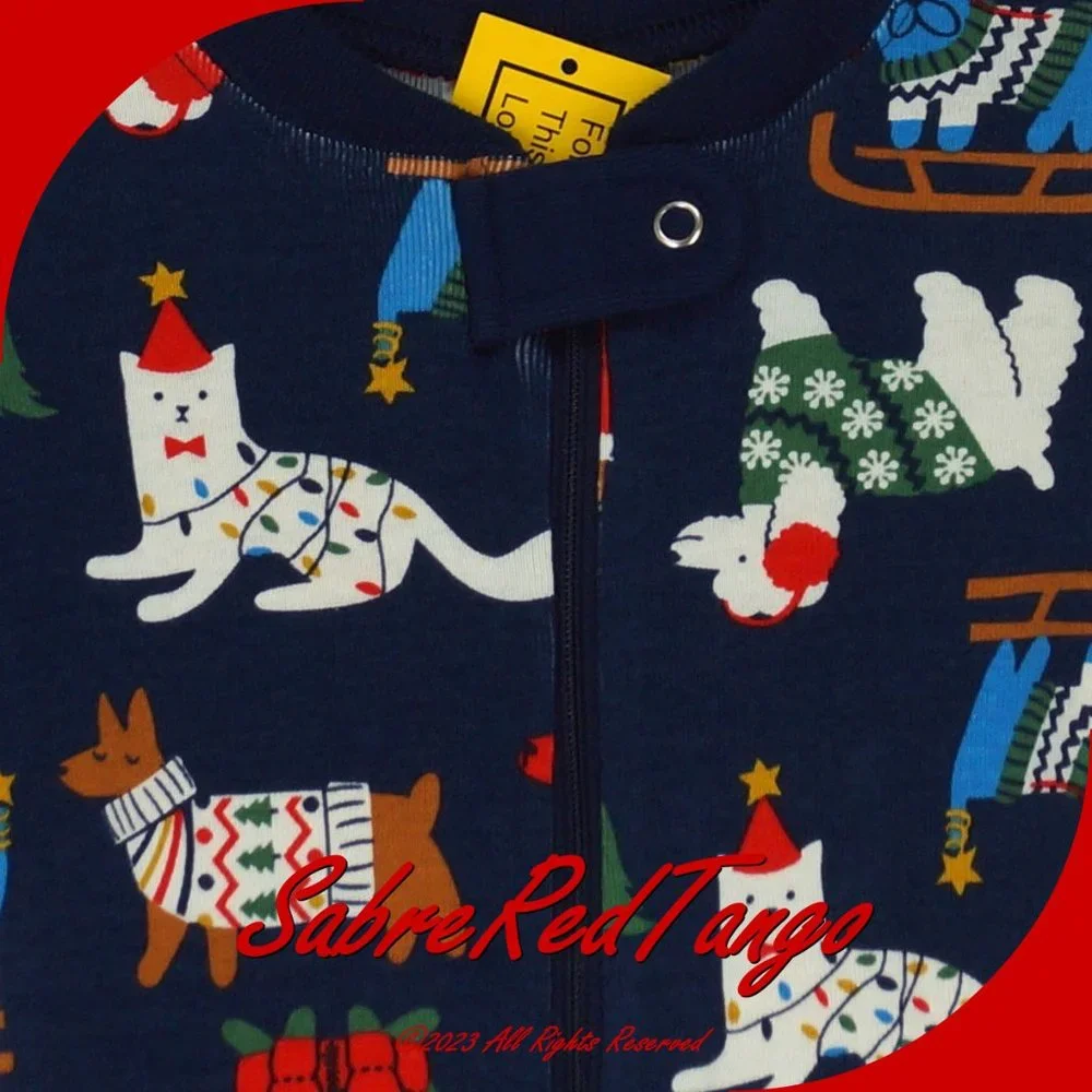 NWT Hanna Andersson Organic Baby Sleeper Zipper Bundled Up Pups Print 75 12-18 M - Picture 2 of 4